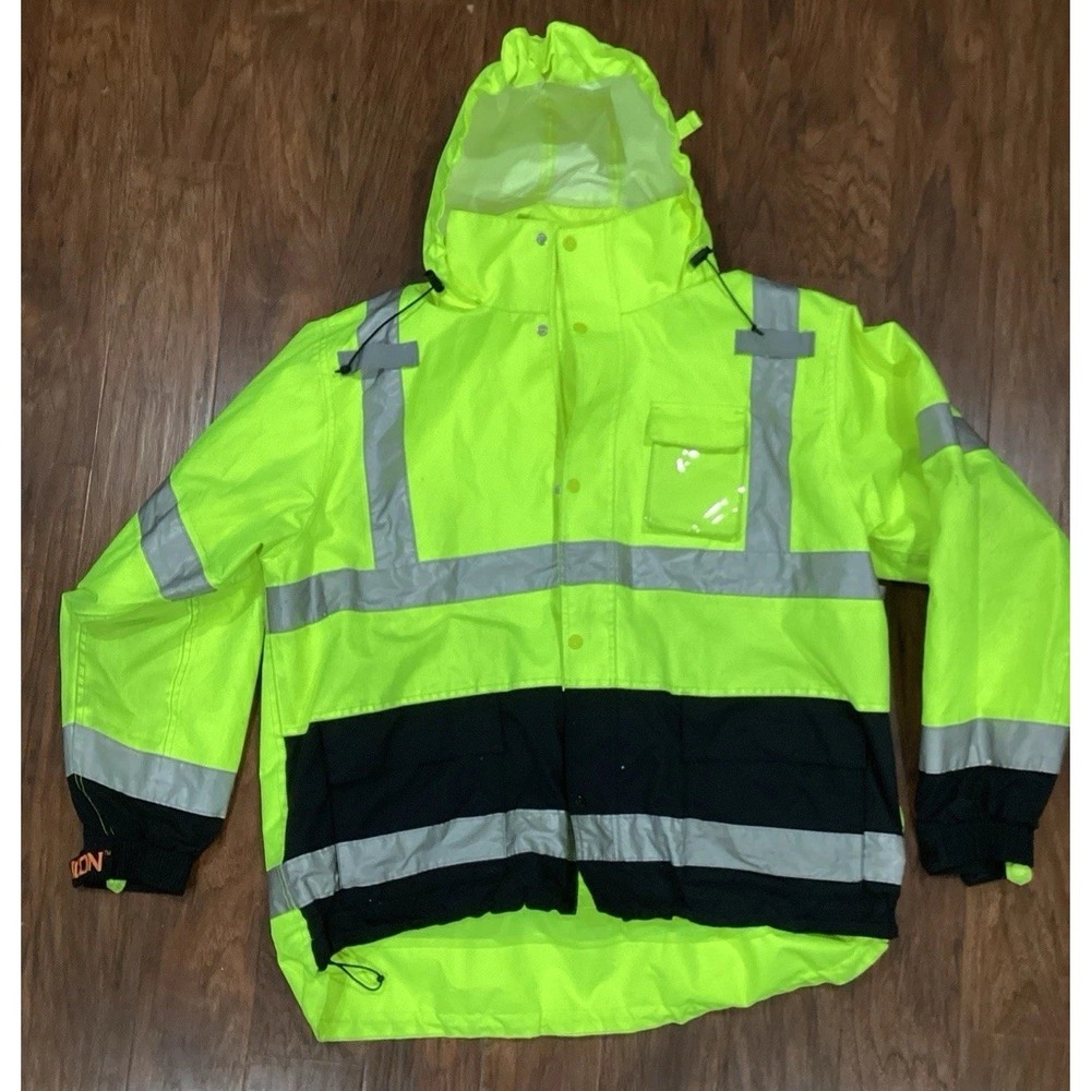 Tingley Icon Rain Jacket, Class 3, Yellow Green J24122, 2Xl